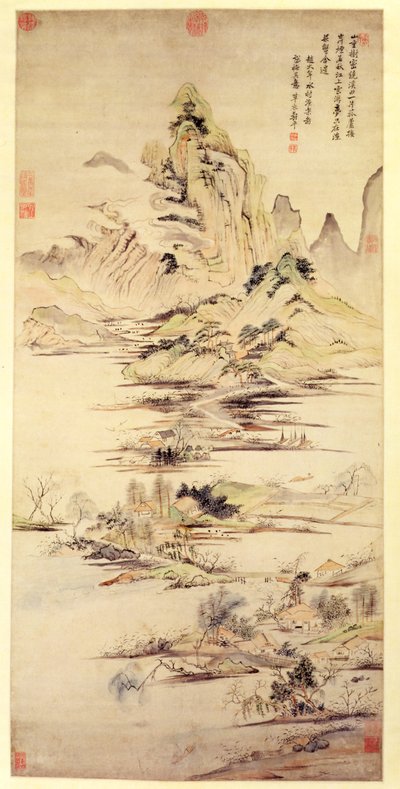 El disfrute del pescador en el pueblo acuático de Shouping Yun