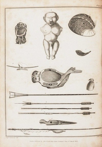 Ilustración de Un Viaje Alrededor del Mundo en los Años 1803-06, en el Barco Neva, 1814 de Yuri Fyodorovich Lisyansky