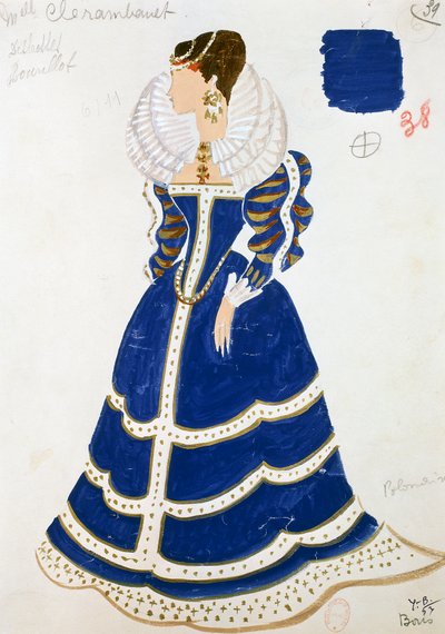 Dama polaca, boceto de traje de Yves Bonnat de Yves Bonnat