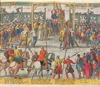La ejecución de Hechizo de Brabante, que había devuelto la vida a otros inocentes de Zacharias (school of) Dolendo