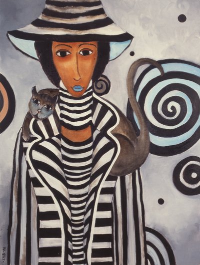 Blanco y negro, 2005 (óleo sobre lienzo) de Zanara Sabina Nedelcheva Williams