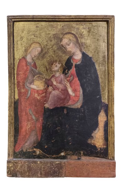 Virgen con el Niño y Santa Rosa, c.1410-20 (tabla) de Zanino di Pietro