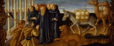 San Jerónimo perdonando a los ladrones (panel) de Zanobi Machiavelli