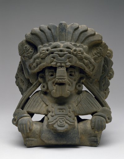 Urna con un Ancestro Sentado, 600-900 d.C. de Zapotec Zapotec