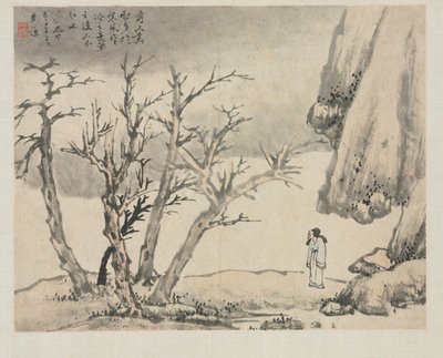 Álbum de paisajes en varios estilos: Paisaje nevado de Zha Shibiao