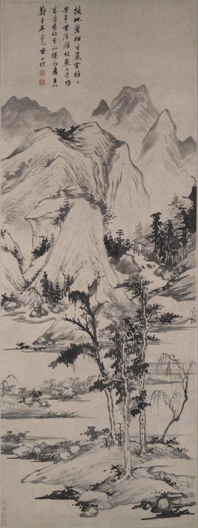 Paisaje al estilo de Ni Zan (1301-1374) de Zha Shibiao