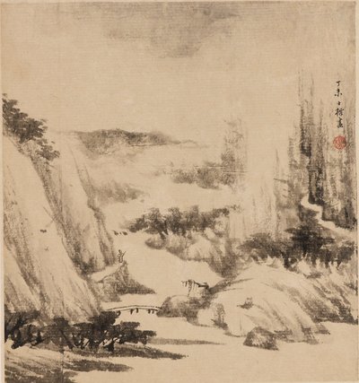Paisaje fluvial, 1667 de Zha Shibiao