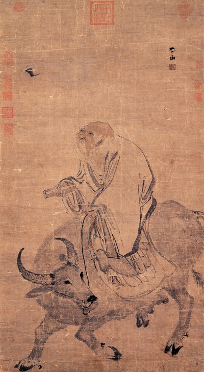 Laozi montando un buey de Zhang Lu