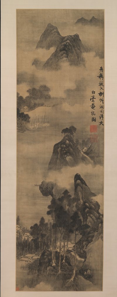 Montañas a lo largo de las riberas de Zhang Ruitu