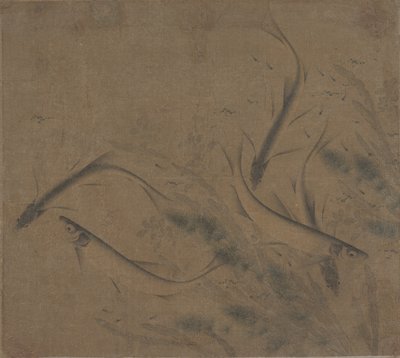 Peces jugando, siglo XII-finales del siglo XIII de Zhao Kexiong