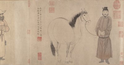 Mozos y caballos de Zhao Mengfu