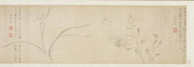 Flores de tinta de Zhao Zhong