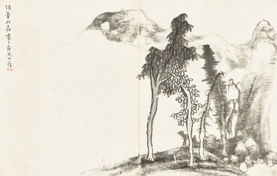 Paisajes y flores, álbum de seis hojas de Zhu da Bada Shanren