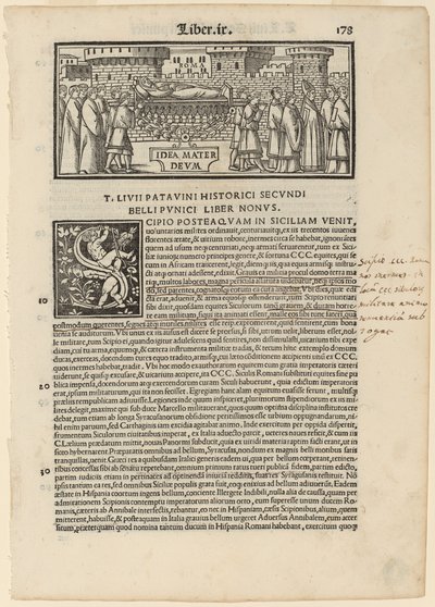 Página del libro de Historia de Livius de Zoan Andrea