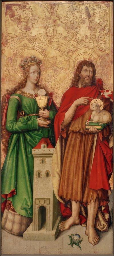 Santa Bárbara y Juan el Bautista de Zürcher Veilchenmeister