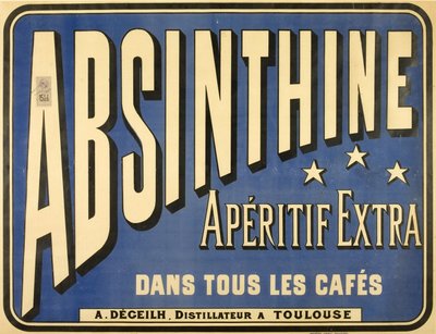 Afiche para el aperitivo extra de absenta, en todos los cafés de Frederick (attr. to) Barnard