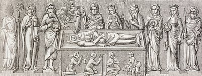 Después del bajorrelieve en la tumba de la Princesa Isabel de Hungría (1207-1231) una Santa Católica, de 