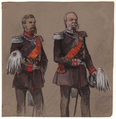 Alejandro II de Rusia y Guillermo II de Prusia de . .