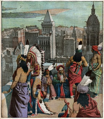 Amerindios pies negros en Nueva York de Ferdinand Georg Waldmuller