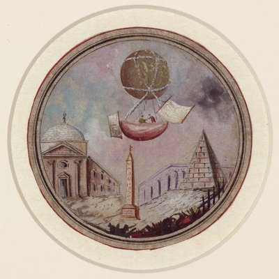Un desastre temprano de globos, c 1785 de Frederick (attr. to) Barnard
