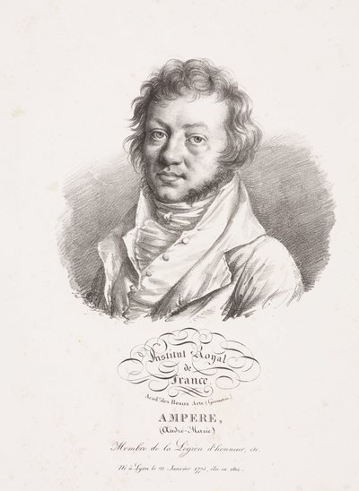 Andre-Marie Ampere, físico y matemático francés, c 1820 de Frederick (attr. to) Barnard