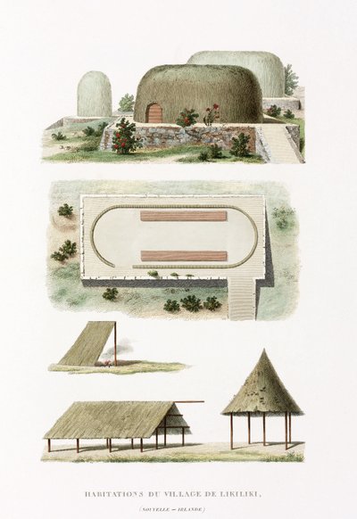 Edificios arquitectónicos en el pueblo de Likiliki de Frederick (attr. to) Barnard