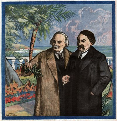 Aristide Briand y Lloyd George de Ferdinand Georg Waldmuller