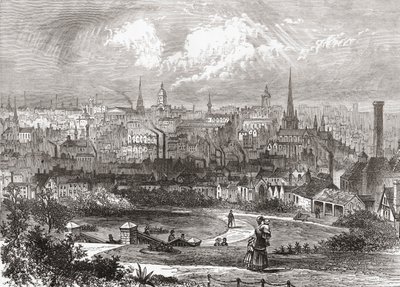 Birmingham, West Midlands, Inglaterra a finales del siglo XIX, de Our Own Country publicado en 1898 de Ferdinand Georg Waldmuller