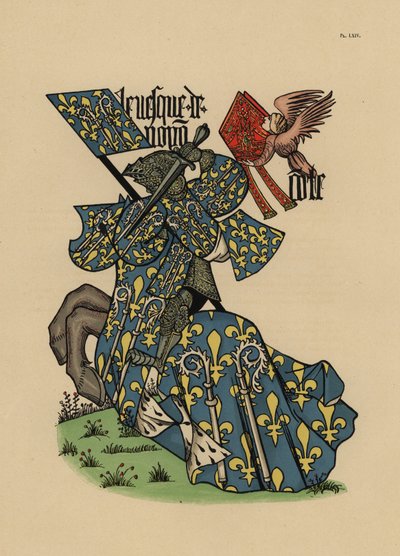 Obispo de Noyon, Eveque de Noyon, con mitra y estandarte de John Pardon