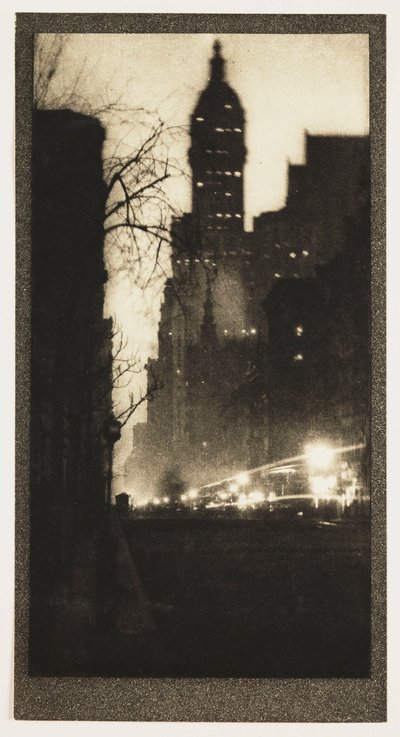 Broadway de noche, c. 1905 de John Pardon