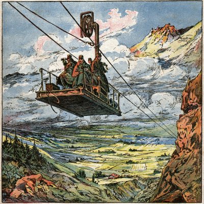 Teleférico del ejército italiano de . .