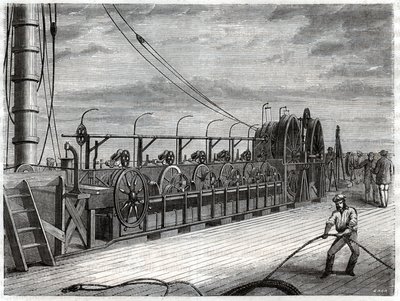 Cable telegráfico submarino de Frederick (attr. to) Barnard