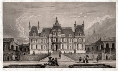 Castillo de Maison Lafitte, circa 1850 (grabado) de . .