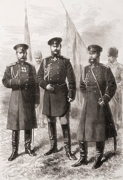 Estado Mayor del Ejército Caucásico durante la Guerra Ruso-Turca (1877-1878) de . .
