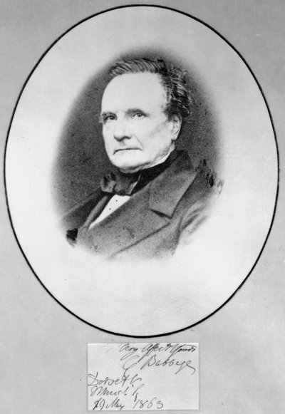 Charles Babbage, matemático británico y pionero de la computación de Ferdinand Georg Waldmuller