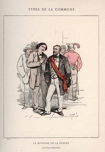 Comuna de París: disfraz de EL MINISTRO DE LA GUERRA - EL CIUDADANO DELESCLUZE (6) en Les Communeux de Frederick (attr. to) Barnard