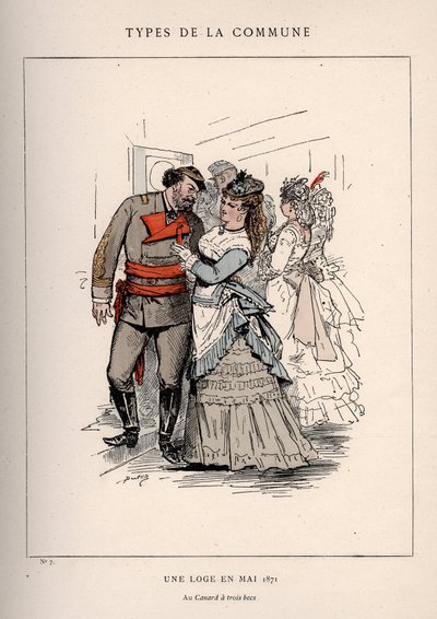Comuna de París: disfraz de UNE LOGE EN MAY 1871 (7) en Les Communeux de Frederick (attr. to) Barnard