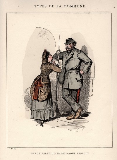 Comuna de París: traje de GARDE PARTICULAR DE RAOUL RIGAULT (29) en Les Communeux de Frederick (attr. to) Barnard