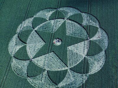 Círculo de cultivo en campo de cebada, Avebury Trusloe, Wiltshire, 20 de junio de 1998 de Ferdinand Georg Waldmuller