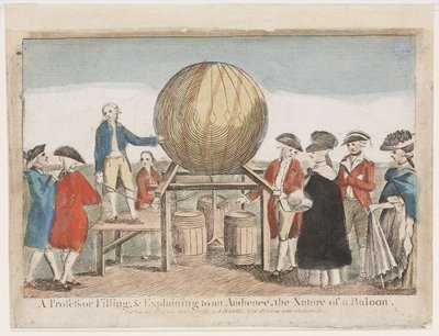 Demostración de globos, c 1784 de Frederick (attr. to) Barnard
