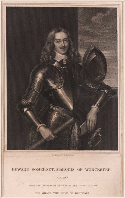 Edward Somerset, Marqués de Worcester, c 1640 de Frederick (attr. to) Barnard