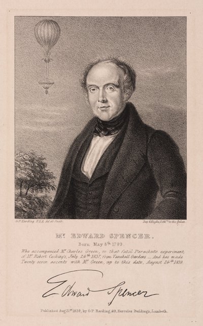 Edward Spencer, abogado y aeronauta inglés de Frederick (attr. to) Barnard