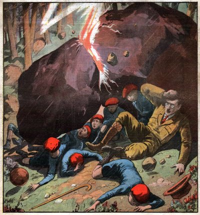 Niños golpeados por el rayo de Ferdinand Georg Waldmuller