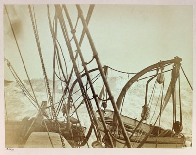 Expedición en el Ártico (1875-1876) del capitán George Nares (1831-1915): Alert presionado en la bahía de cambio de timón de Frederick (attr. to) Barnard