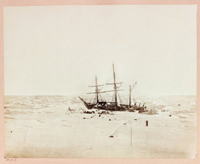 Expedición en el Ártico (1875-1876) del capitán George Nares (1831-1915): Playa Floeberg, Alerta en cuarteles de invierno de Frederick (attr. to) Barnard