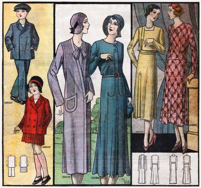 Moda en los años treinta de . .