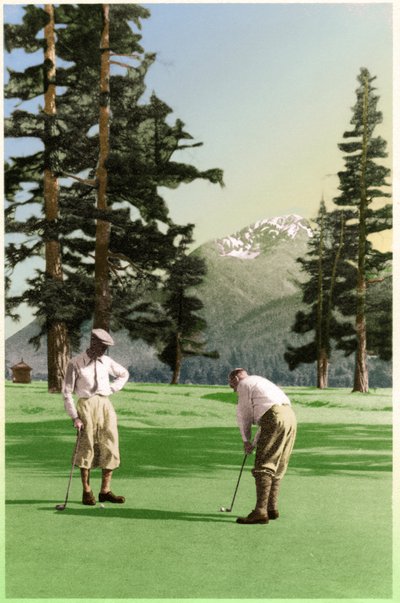Golf en St Moritz, ca 1930 de . .