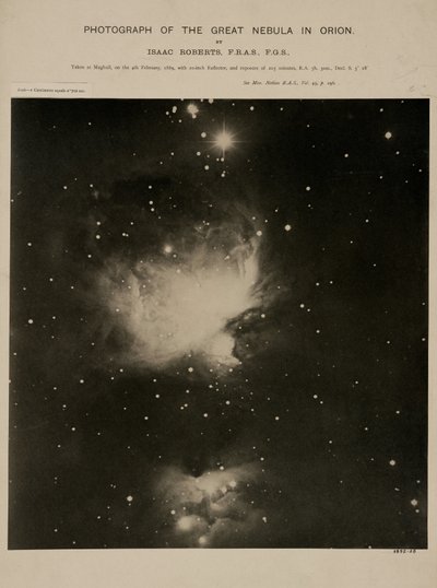 Gran Nebulosa de Orión (M42), 4 de febrero de 1889 de John Pardon