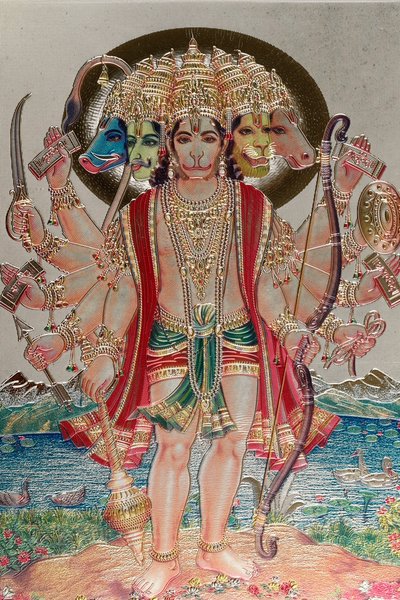 Hanuman, el dios mono en la mitología hindú de . .