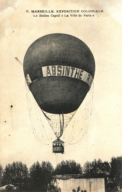 Globo aerostático publicitando Absenta Rivoire de Frederick (attr. to) Barnard